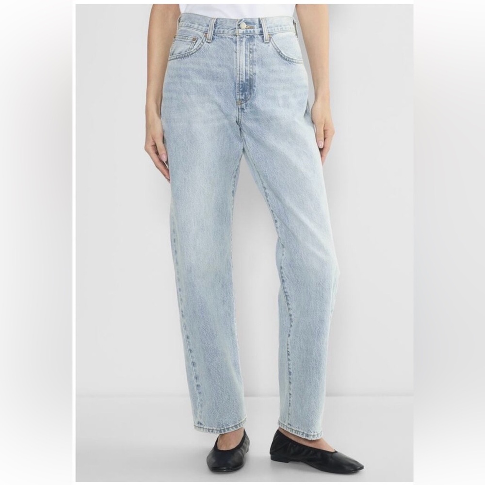 Denim Forum ‘90s Marlo Hi-Rise Baggy Jeans Light Wash Straight Leg 25 Aritzia - Picture 11 of 11